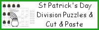 St. Patrick's Day Division Cut & Paste & Puzzles