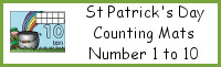 St Patrick's Day Counting Mats Number 1 to 10