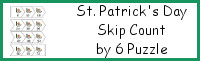 St. Patrick's Day Skip Counting By 6 Puzzle