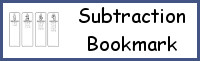 Subtraction Bookmark Printables