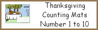 Thanksgiving Counting Mats Number 1 to 10