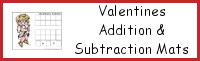 Valentines Addition & Subtraction Mats