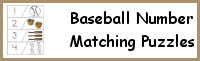 Baseball Number Matching Puzzles