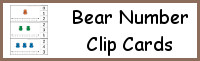 Bear Number Clip Cards