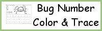 Bug Themed Number Color & Trace