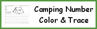 Camping Themed Number Color & Trace