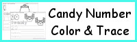 Candy Themed Number Color & Trace