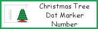 Christmas Tree Number Dot Marker & Counting