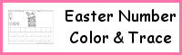 Easter Themed Number Color & Trace