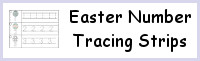 Easter Egg Themed Number Tracing Strips