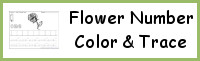 Flower Themed Number Color & Trace