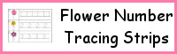 Flower Number Tracing Strips