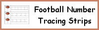 Football Number Tracing Strip