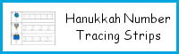 Hanukkah Number Tracing Strips