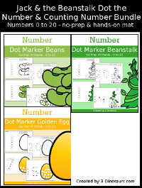 Jack & the Beanstalk Number Dot Marker & Counting Bundle