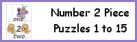 Number 4 Piece Puzzles 1 to 15