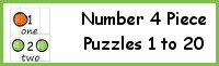 Number 4 Piece Puzzles 1 to 20