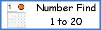 Number Find for 1 to 20 for Numerical Numbers