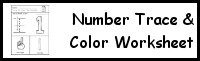 Number Trace and Color with Tally Marks and Finger Counting