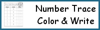 Number Trace, Color & Write