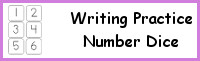 Writing Practice Number Dice