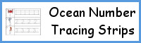 Ocean Number Tracing Strips