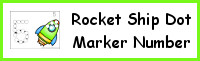 Rocket Ship Number Dot Marker & Counting