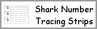 Shark Number Tracing Strip