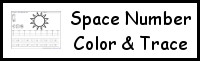 Space Themed Number Color & Trace