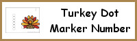 Turkey Number Dot Marker & Counting