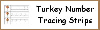 Turkey Number Tracing Strips