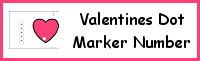 Valentines Number Dot Marker & Counting