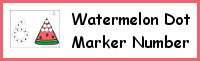 Watermelon Number Dot Marker & Counting