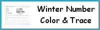 Winter Themed Number Color & Trace