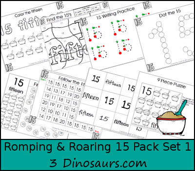 Romping & Roaring Number 15 Pack set 1 - 3Dinosaurs.com