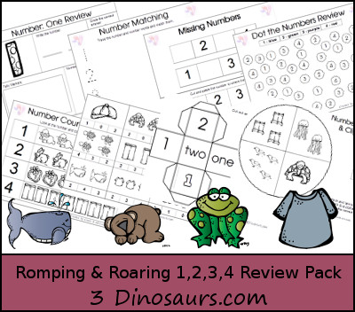 Romping & Roaring Number 1,2,3,4 Review Pack - 3Dinosaurs.com