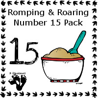 Romping & Roaring Number 15 Pack Set 1 - cooking theme - 3Dinosaurs.com