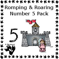 Romping & Roaring Number 5 Princess Theme Pack