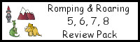 Romping & Roaring Number 5,6,7,8 Review Pack With Knight Theme