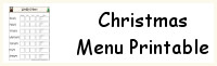 Christmas Menu Printables