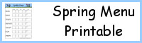 Spring Themed Menu Printables