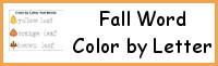 Fall Themed Word Color by Letter