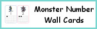 Monster Number Wall Cards