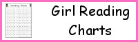 Girl Theme Reading Charts