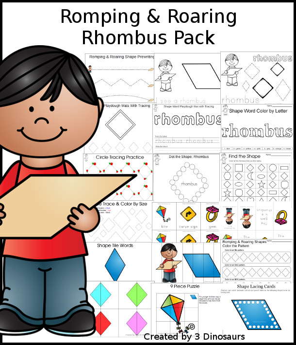 Free Romping & Roaring Rhombus Pack – 3 Dinosaurs
