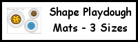 Shape Playdough Mat with 3 Sizes of Shapes