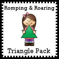 Free Romping & Roaring Triangle Pack - 10 pages of activities - 3Dinosaurs.com