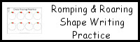 Romping & Roaring Shape Writing Practice