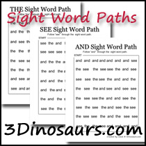 Sight Word Paths