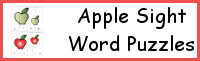 Apple Sight Word Puzzles